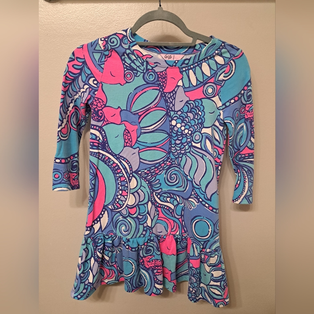 Lilly Pulitzer UPF-50 Mini Dress with sleeves Large 8/10